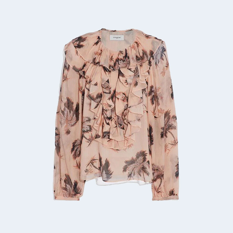 코치 1941 쉬폰 피치 블라우스